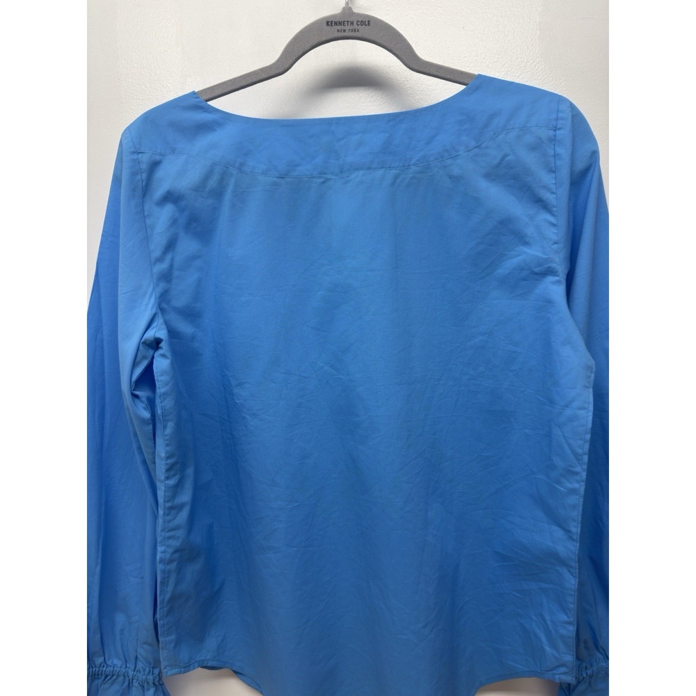 NEW Ann Taylor Sky Teal Blue Long Sleeve Blouse Shirt Top Small #48 - Picture 5 of 8